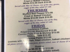 Minnie's Daughter Catering Cafe menu