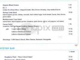 Big Fish menu