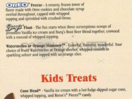 Friendly's Ice Cream Shop menu