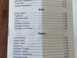 Nick's Famous Roast Beef menu