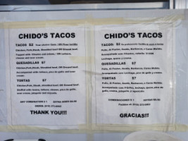 Chido's Taco Truck menu