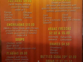 Los Jarros Mexican Grill menu