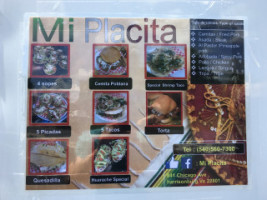 Mi Placita menu