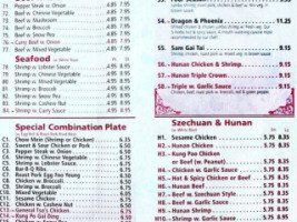 China King menu