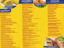 Mono's Colombian menu