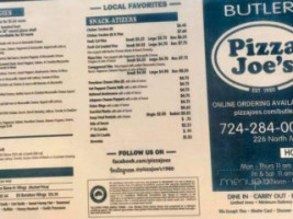 Pizza Joe's menu