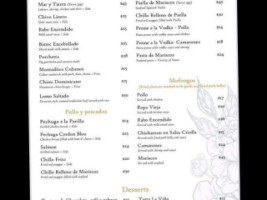 Capicua Latin Cuisine menu