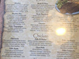 El Parian Mexican menu