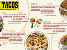 Mario's Tacos menu