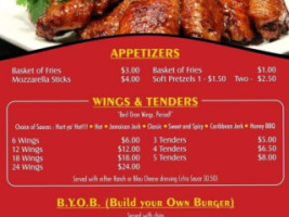 Legends And Grill menu