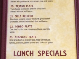 El Taco Jalisco menu