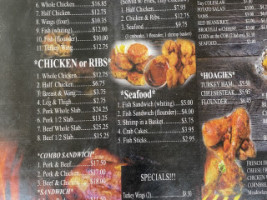 Meadowland -b-qued Chickens menu