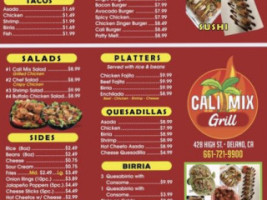 Cali Mix Grill menu