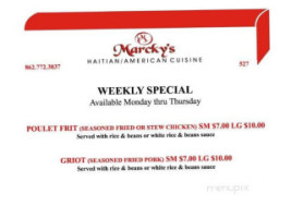 Marcky's menu