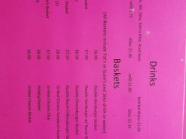 Amy's Bus Stop menu