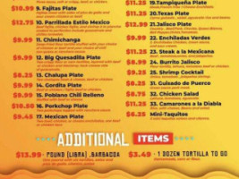 El Jardin Mexican Food menu