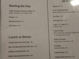 Tahoma Valley Grill menu