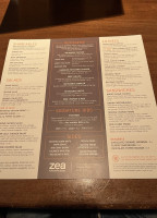 Zea Rotisserie menu