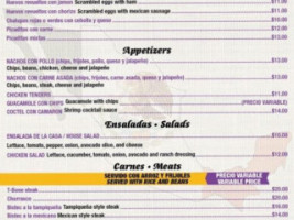 El Rincon Mexicano Deli menu