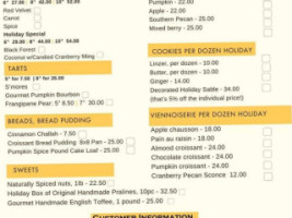 Cafe Du Pain Bakery menu