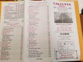 Calcutta Chinese menu