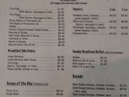 Tom's Bowl menu