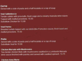 Bertucci's Brick Oven menu