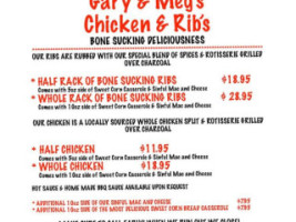 Gary Meg's Chicken Ribs menu