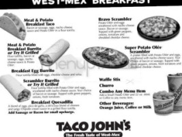 Taco John's menu