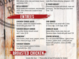 Gobbler's Roost menu