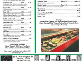 Fort Ball Pizza Palace menu