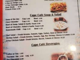 The Cape Cafe menu