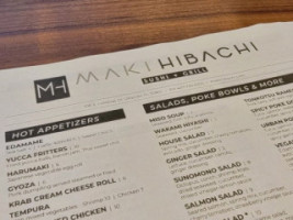 Maki Hibachi menu