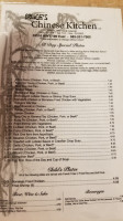 Bruce's Chinese Kitchen menu