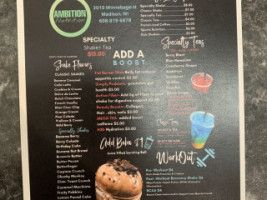 Ambition Nutrition Wi menu