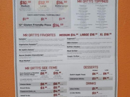 Mr Gatti's Pizza menu