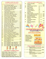 Cheung Lee menu