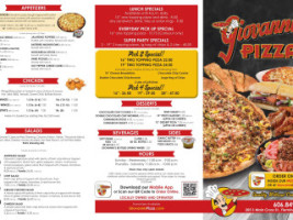 Giovanni’s Pizza menu