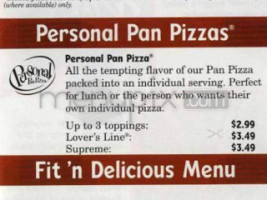 Sal's Pizza Box menu