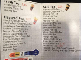 Ding Tea menu