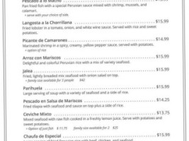 La Costena Authentic Peruvian Cuisine menu