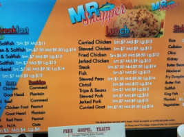 Mr. Snapper's Jamaican menu