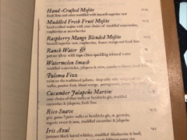 Palmilla Cocina Y Tequila menu