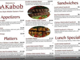 A&a Kabob Grill menu