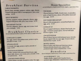 Muddy Moose Cafe menu