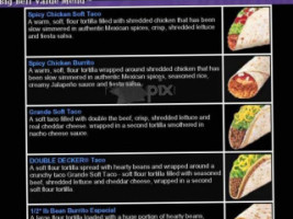 Sirena Taco Joint menu