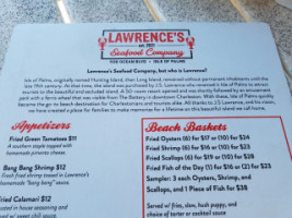 Lawrence's Seafood Company menu