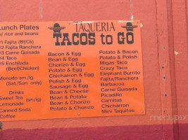 Taqueria Atotonilco menu