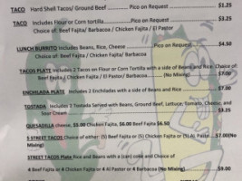 Taco Ronnie's Food Truck menu