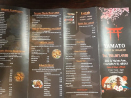 Yamato Steak House Of Japan Sushi And Hibachi menu